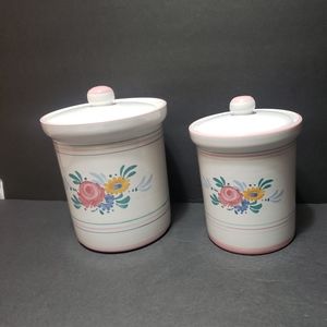 Vintage Set Of 2 SAVOIR VIVRE Italy "Marseilles" Storage Containers REPLACEMENT